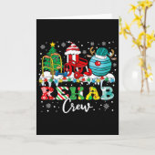 Rehab-Team Rollstuhl-Weihnachtsmann-Rentier-Rehab- Karte (Gelbe Blume)