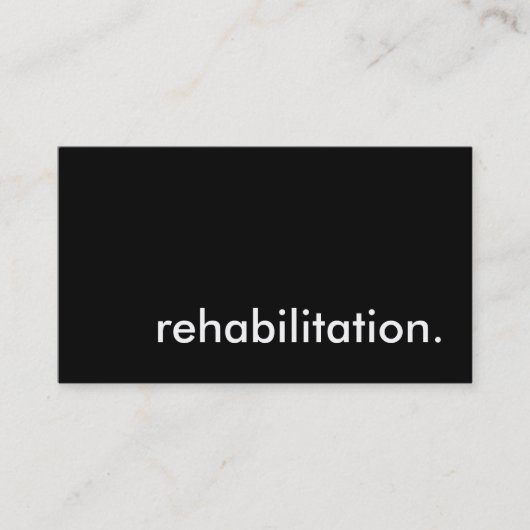 Rehabilitation. Visitenkarte (Vorderseite)