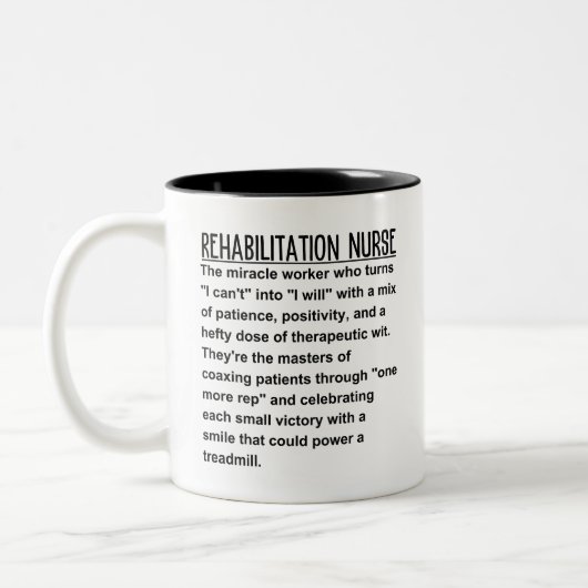 Rehabilitationskur Zweifarbige Tasse (Links)