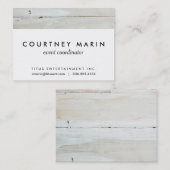 rehabilitierter Scheunehölzerner weißer Woodgrain Visitenkarte (Vorne/Hinten)