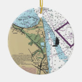 RehBeide Beach DE Chart Keramik Ornament (Vorne)