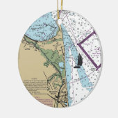 RehBeide Beach DE Chart Keramik Ornament (Links)