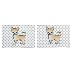 Rehbrauner Chihuahua mit glattem Fell Cartoon-Hund Kissenbezug