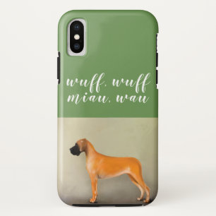 Rehbrauner Deutsche Dogge mit Text Case-Mate iPhone Hülle