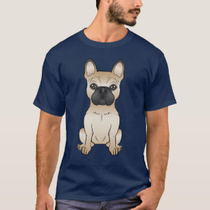 Rehbrauner Französische Bulldogge mit schwarzer Ma T-Shirt