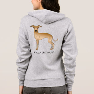 Rehbrauner Italienisches Windspiel-Hund mit indivi Hoodie