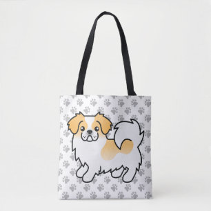 Rehbrauner Tibet-Spaniel im Cartoon-Stil Tasche