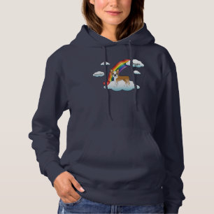 Rehbrauner und Weißer Boston Terrier Regenbogen-De Hoodie