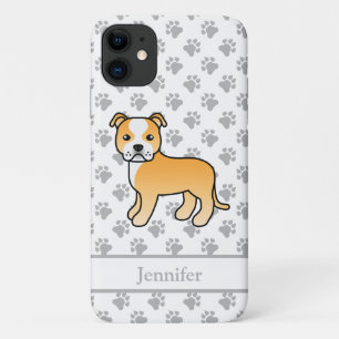 Rehbrauner und weißer englischer Staffie-Hund & Na Case-Mate iPhone Hülle