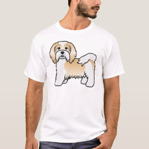 Rehbrauner und weißer Havanese süßer Cartoon-Hund T-Shirt