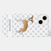 Rehbrauner und weißer Italienischer Windhund mit i Case-Mate iPhone Hülle (Rückseite (Horizontal))