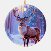 Rehe an das Herz des Weihnachtsmannes - Rentier Keramik Ornament (Hinten)