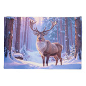 Rehe an das Herz des Weihnachtsmannes - Rentier Kissenbezug (Rückseite)
