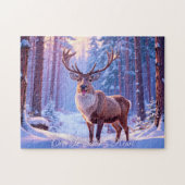 Rehe an das Herz des Weihnachtsmannes - Rentier Puzzle (Horizontal)