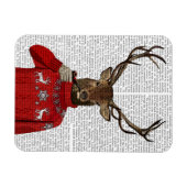 Rehe im Ski Sweater 2 Magnet (Horizontal)