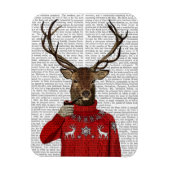 Rehe im Ski Sweater 2 Magnet (Vertikal)