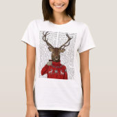Rehe im Ski Sweater 2 T-Shirt (Vorderseite)