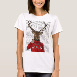 Rehe im Ski Sweater 2 T-Shirt