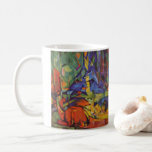 Rehe im Walde II von Franz Marc, Vintage Art Kaffeetasse