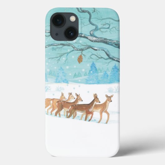 Rehe im Winter Case-Mate iPhone Hülle (Rückseite)
