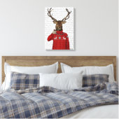 Rehe in Ski Sweater Leinwanddruck (Insitu (Schlafzimmer))