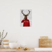 Rehe in Ski Sweater Poster (Küche)