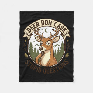 Rehe Stellen Keine Dummen Fragen Lustiger Jagd Hum Fleecedecke