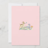 Rehe und Freunde Babydusche Einladung (Rückseite)