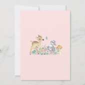 Rehe und Freunde Babydusche Einladung (Rückseite)