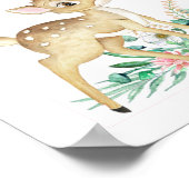 Rehe und Freunde begrüßen Babydusche Poster (Ecke)