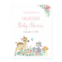 Rehe und Freunde begrüßen Babydusche