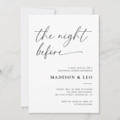 Rehearsal Abendessen Einladung am Vorabend (Vorderseite)