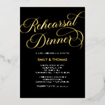 Rehearsal dinner Elegant Foil Invitation