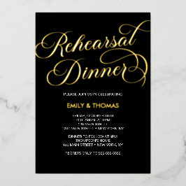 Rehearsal dinner Elegant Foil Invitation Folieneinladung
