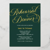Rehearsal dinner Elegant Invitation Foil Invitatio Folieneinladung (Vorderseite)