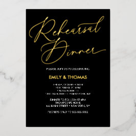 Rehearsal dinner Elegant Invitation Folieneinladung