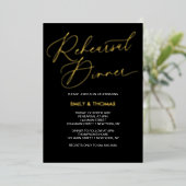 Rehearsal dinner Elegant Invitation Folieneinladung (Stehend vorne)