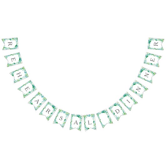 Rehearsal Dinner Flag Banner Laurel Leaf Olive (Alle)