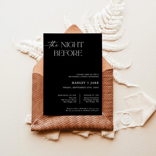 Rehearsal Dinner Invite | The Night Before Einladung