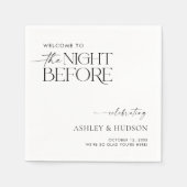 Rehearsal Dinner Napkin The Night Before Napkins Serviette (Vorderseite)