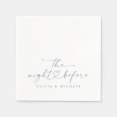 Rehearsal Dinner Night Before Dusty Blue Wedding Serviette (Vorderseite)