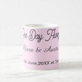 Rehearsal dinner One day away night before name da Kaffeetasse (Mittel)