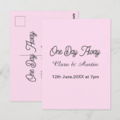 Rehearsal dinner One day away night before name da Postkarte (Vorne/Hinten)