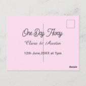 Rehearsal dinner One day away night before name da Postkarte (Rückseite)