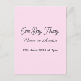 Rehearsal dinner One day away night before name da Postkarte