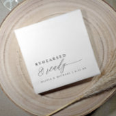 Rehearsal Dinner Rehearsed & Ready Modern Wedding Serviette