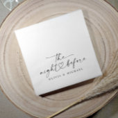 Rehearsal Dinner The Night Before Modern Wedding Serviette