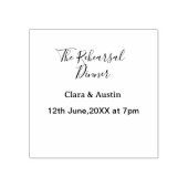 Rehearsal dinner the night before simple minimal m gummistempel (Prägung)