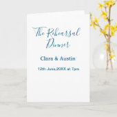 Rehearsal dinner the night before simple minimal m karte (Gelbe Blume)