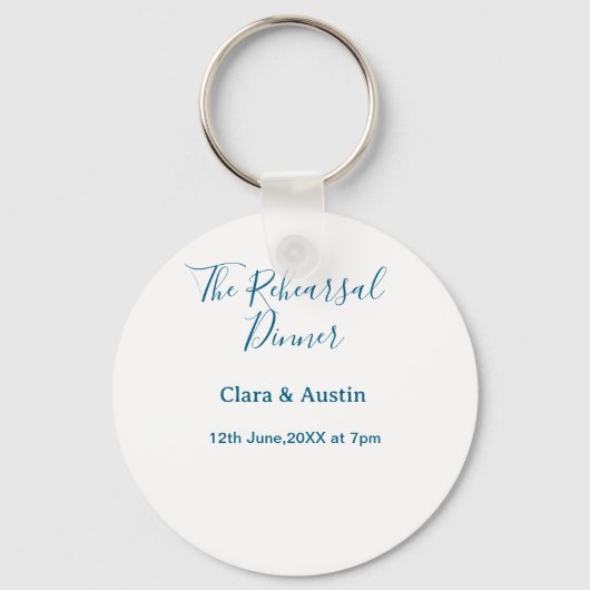 Rehearsal dinner the night before simple minimal m schlüsselanhänger (Vorderseite)